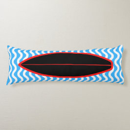 Entspannen Sie schwarz blaue Waves Surfen Kissen