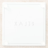 Entspannen Sie Schwarz-weiße moderne Minimalistisc Glasuntersetzer (Rückseite)