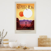 Entspannen Sie sich auf Kepler 16b Ferienwerbung W Poster (Küche)