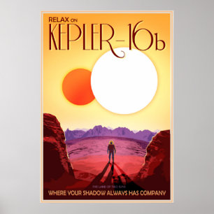 Entspannen Sie sich auf Kepler-16b Poster