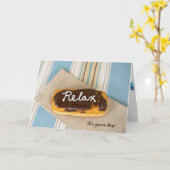 entspannen Sie sich auf Krapfen Karte (Gelbe Blume)