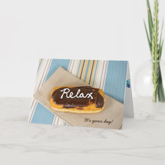 entspannen Sie sich auf Krapfen Karte (Vorderseite)