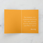 Entspannen Sie sich bald bei einer sonnigen Blumen Karte (Innenseite)