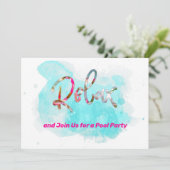 Entspannen Sie sich bei uns für ein Pool-Party Per Einladung (Stehend Vorderseite)