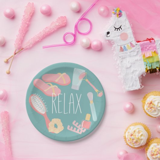 Entspannen Sie sich bei Wellness-Centern Pappteller (Party)