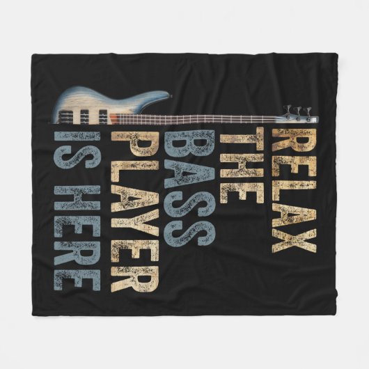 Entspannen Sie sich beim Bass Player, der sich hie Fleecedecke (Vorderseite (Horizontal))