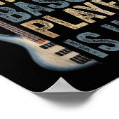 Entspannen Sie sich beim Bass Player, der sich hie Poster (Ecke)