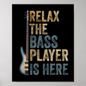 Entspannen Sie sich beim Bass Player, der sich hie Poster (Vorne)