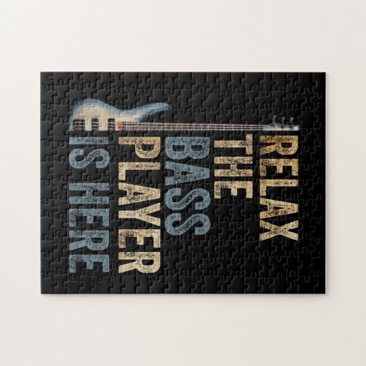 Entspannen Sie sich beim Bass Player, der sich hie Puzzle (Horizontal)