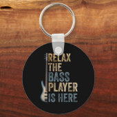 Entspannen Sie sich beim Bass Player, der sich hie Schlüsselanhänger (Vorderseite)