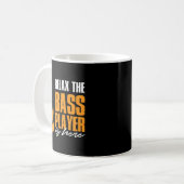 Entspannen Sie sich beim Bass Player in der sonnig Kaffeetasse (Vorderseite Links)