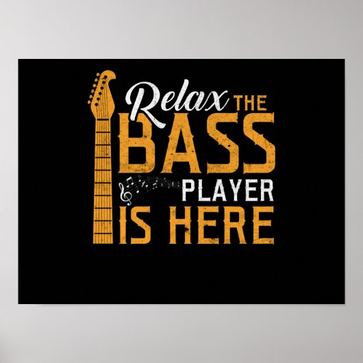 Entspannen Sie sich beim Bass Player. Poster (Vorne)