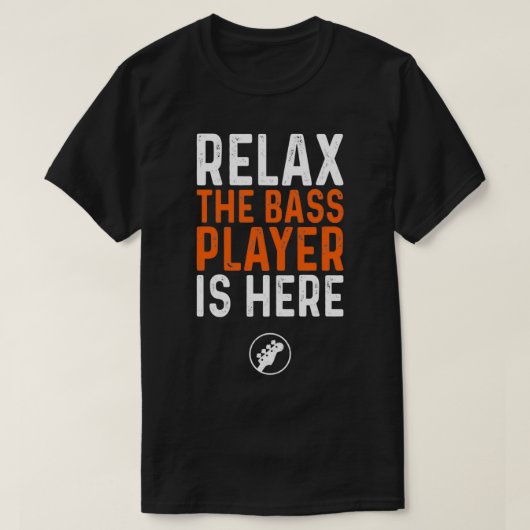 Entspannen Sie sich beim Bass Player. T-Shirt (Design vorne)