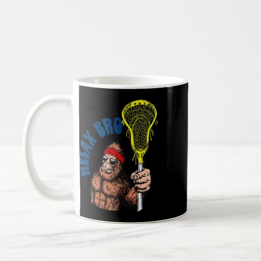 Entspannen Sie sich beim Bro! Funny Sasquatch Lax Kaffeetasse (Links)