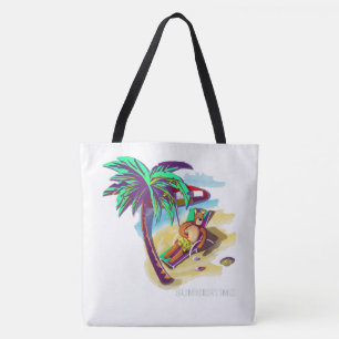 Entspannen Sie sich beim Sommerbär am tropischen S Tasche