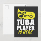 Entspannen Sie sich beim Tuba Player - der lustige Postkarte (Vorne/Hinten)