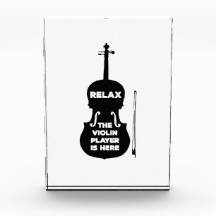 Entspannen Sie sich beim Violin Player Fotoblock