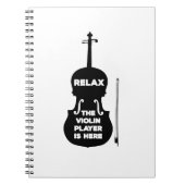 Entspannen Sie sich beim Violin Player Notizblock (Vorderseite)