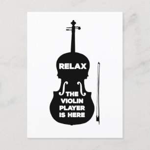 Entspannen Sie sich beim Violin Player Postkarte