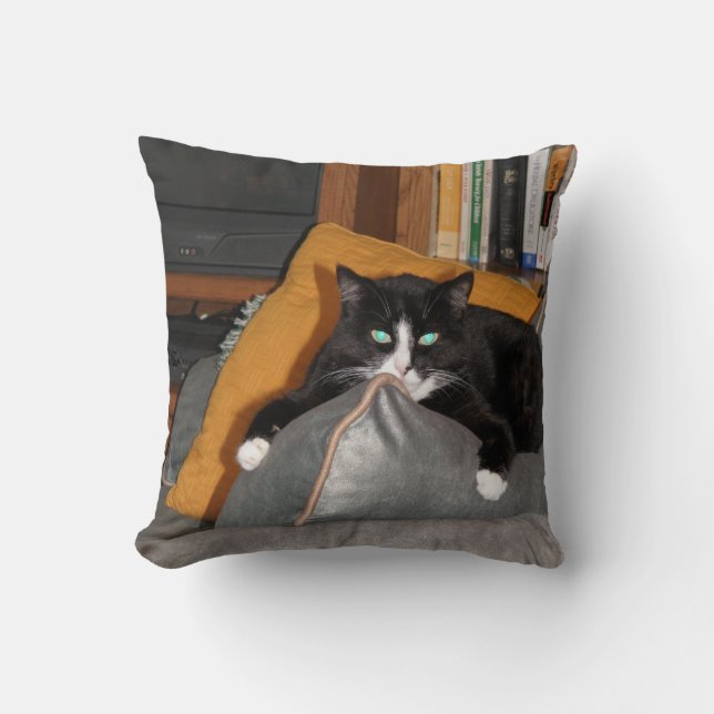 Entspannen Sie sich eine Katze Kissen (Vorderseite)