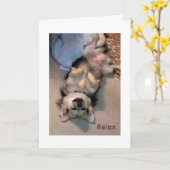 Entspannen Sie sich, Erholung und machen Sie Karte (Gelbe Blume)