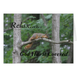 Entspannen Sie sich.....Gott hat es abgedeckt - un
