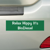 Entspannen Sie sich Hippie, die es Biodiesel ist Autoaufkleber (Auf Auto)