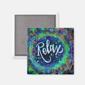 Entspannen Sie sich Hübscher Spaß Inspirierend Blu Magnet (Vorderseite/Rückseite)