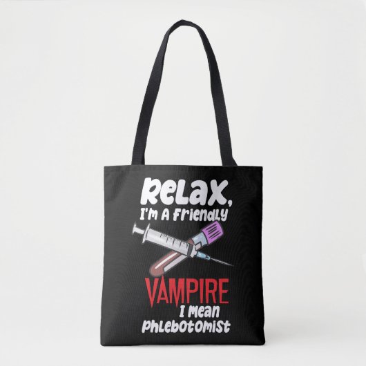 Entspannen Sie sich, ich bin ein freundlicher Vamp Tasche (Vorderseite)