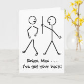 Entspannen Sie sich, ich habe Ihren Rücken Got - b Karte (Gelbe Blume)