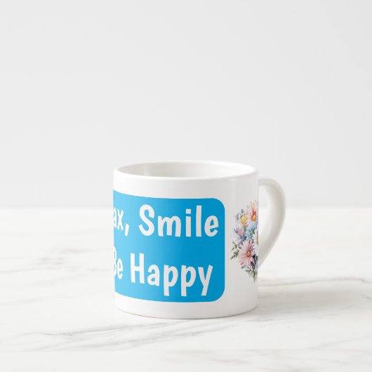 Entspannen Sie sich Lächeln glücklich gerberber Bl Espressotasse (Vorderseite Rechts)