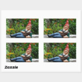 Entspannen Sie sich mit der Santa Cap Rechteckiger Aufkleber (Blatt)