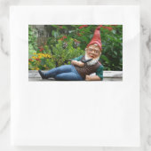 Entspannen Sie sich mit der Santa Cap Rechteckiger Aufkleber (Tasche)