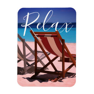 Entspannen Sie sich   motivierend Strand, Magnet