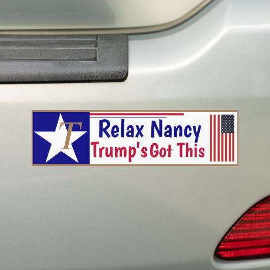 Entspannen Sie sich, Nancy, Trump hat das im Griff Autoaufkleber (Auf Auto)