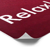 Entspannen Sie sich! Poster (Ecke)