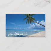 entspannen Sie sich Reise-Visitenkarte Visitenkarte (Rückseite)