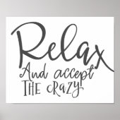 Entspannen Sie sich und akzeptieren Sie den Verrüc Poster (Vorne)