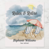 Entspannen Sie sich und entspannen Sie sich im tro Weinetikett (Einzelnes Label)