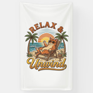 Entspannen Sie sich und entspannen Sie sich Strand Banner
