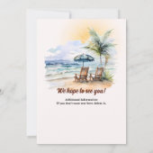 Entspannen Sie sich und erholen Sie sich im tropis Einladung (Rückseite)