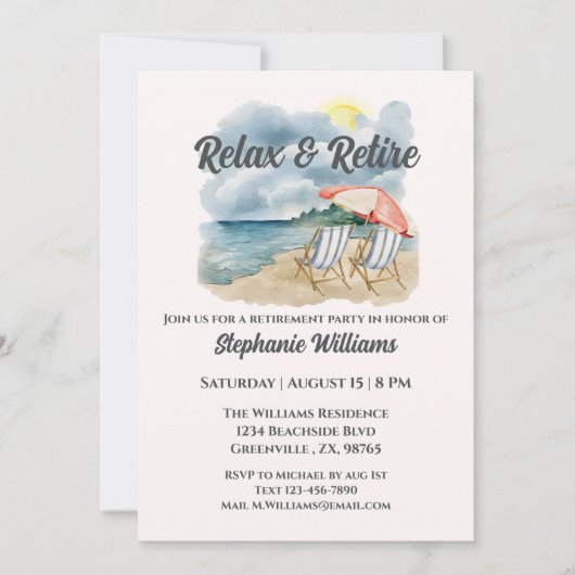 Entspannen Sie sich und genießen Sie den tropische Einladung (Vorderseite)