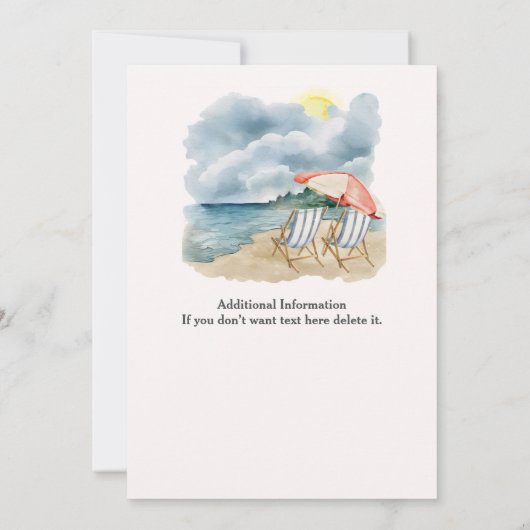 Entspannen Sie sich und genießen Sie den tropische Einladung (Rückseite)