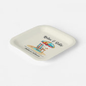 Entspannen Sie sich und genießen Sie den tropische Pappteller (Gewinkelt)