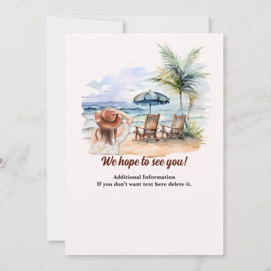 Entspannen Sie sich und genießen Sie die Ruhe und  Einladung (Rückseite)