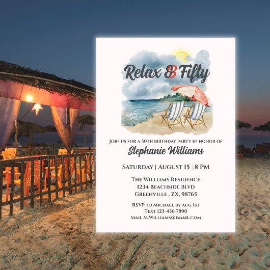 Entspannen Sie sich und lassen Sie sich von einem Einladung