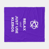 Entspannen Sie sich und nutzen Sie einfach Kleros Fleecedecke (Vorderseite (Horizontal))