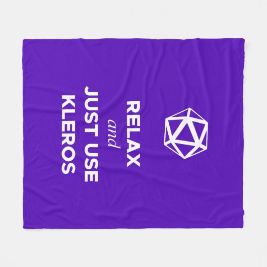Entspannen Sie sich und nutzen Sie einfach Kleros Fleecedecke (Vorderseite (Horizontal))