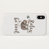 Entspannen Sie sich und seien Sie cooler Sloth Case-Mate iPhone Hülle (Rückseite (Horizontal))