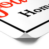 Entspannen Sie sich, wenn Sie Zuhause Poster sind (Ecke)